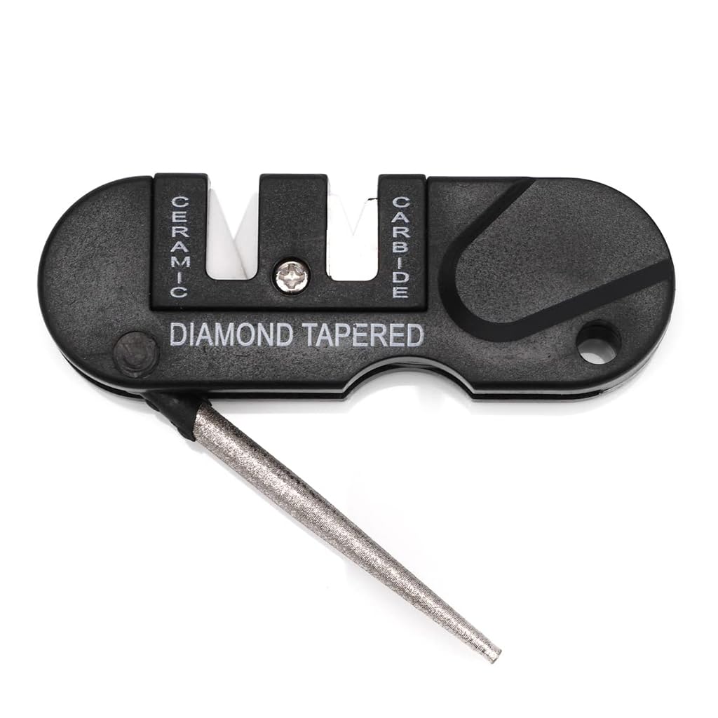 Proberos Portable Sharpener Tool for Cutter 3 in 1 Multifunctional Sharpener for Repairing, Sharpening, Mini Kitchen Sharpener Outdoor Camping Sharpener Tool Proberos Portable Sharpener Tool for Cutter 3 in 1 Multifunctional Sharpener for Repairing, Sharpening, Mini Kitchen Sharpener Outdoor Camping Sharpener Tool